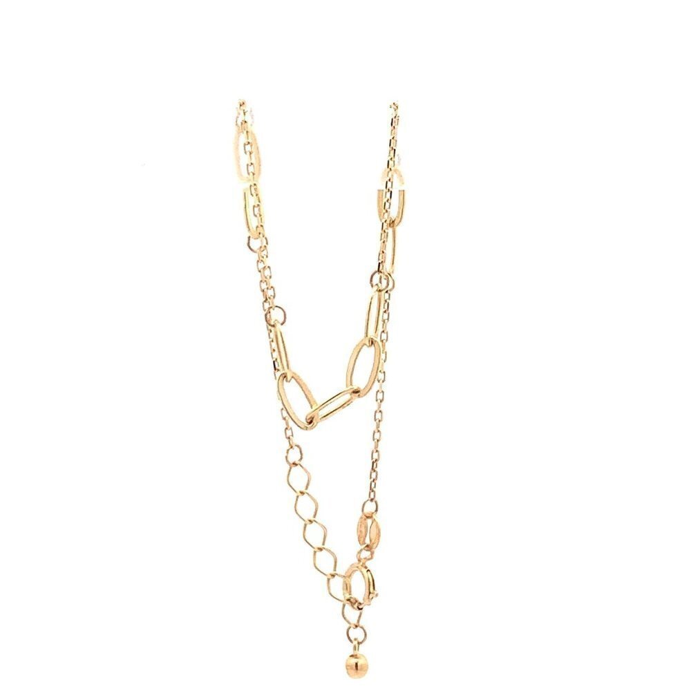 18K Yellow Gold Bracelet Paperclip 6 inches plus 1 inch extension 1.39 grams - Picture 13 of 13